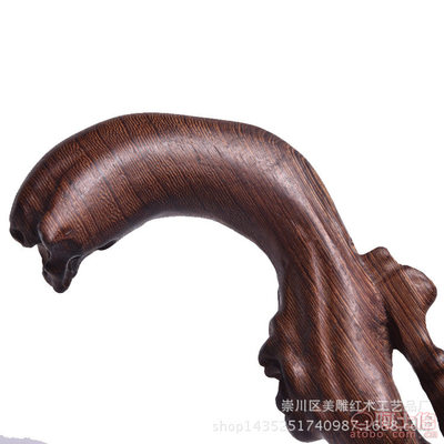 美雕紅木新款紅木拐杖 自然與工藝的完美融合