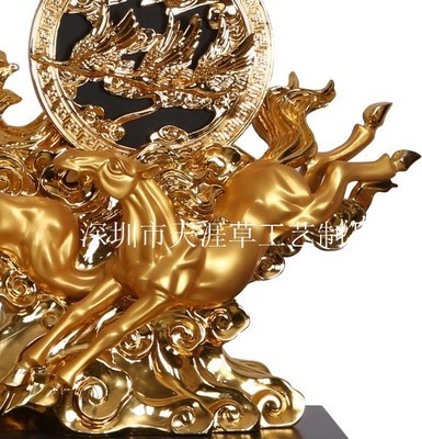 62公分特大號(hào)樹脂工藝品馬擺件 商務(wù)與桌面裝飾的理想之選