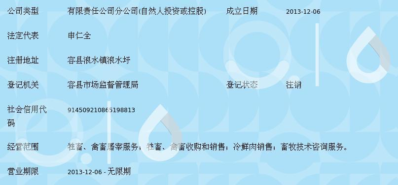 廣西容縣天天食品浪水鎮屠宰場 規范牲畜屠宰，守護舌尖安全